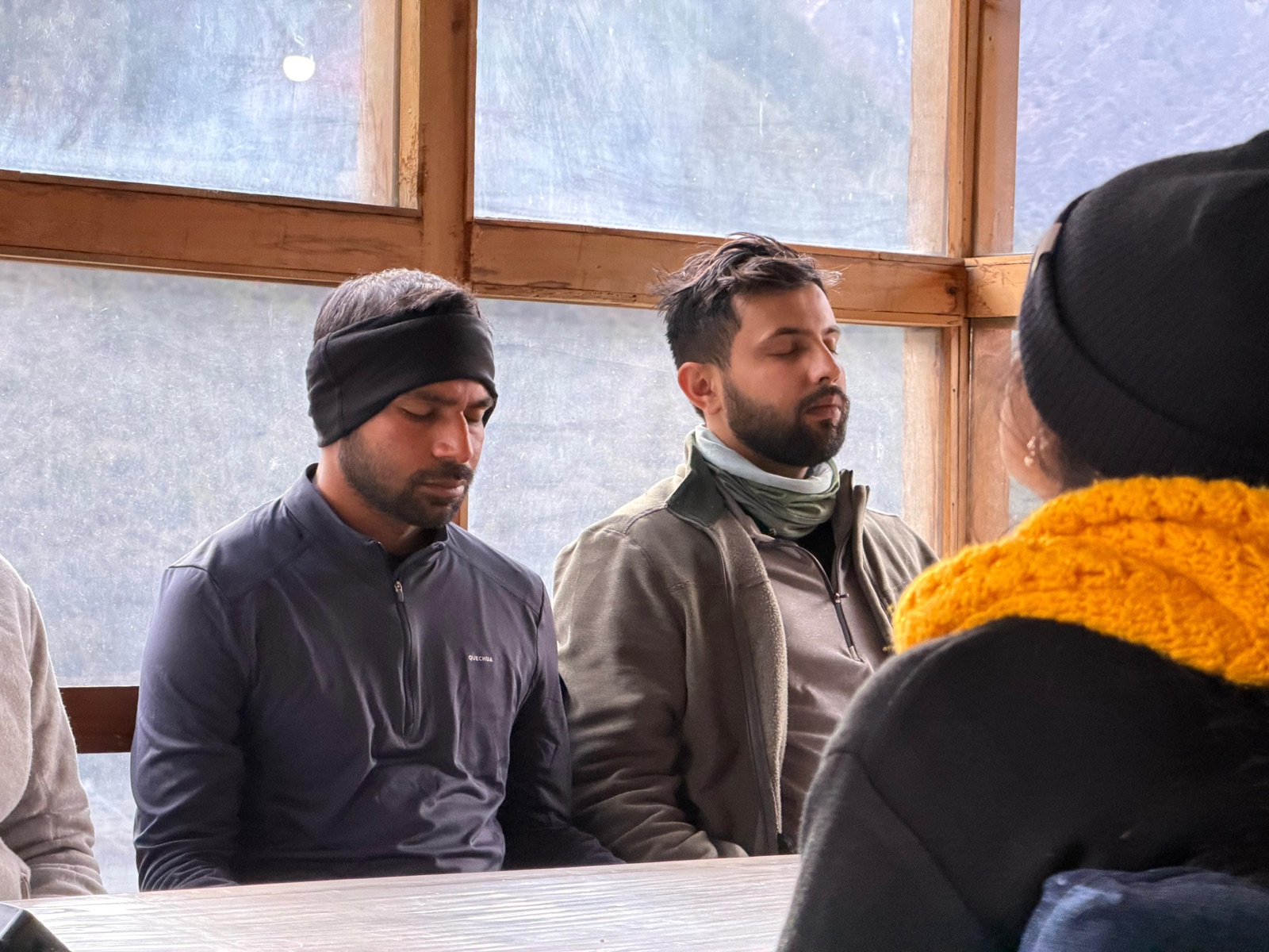 Sadhana Saarthi class — seekers in session on the practice floor