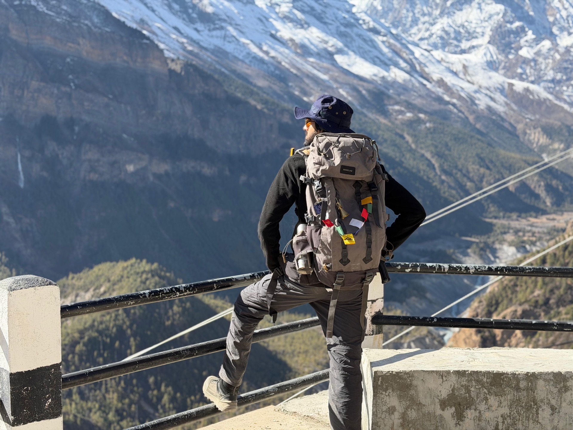 Seekers walking the Annapurna Circuit pilgrimage trek